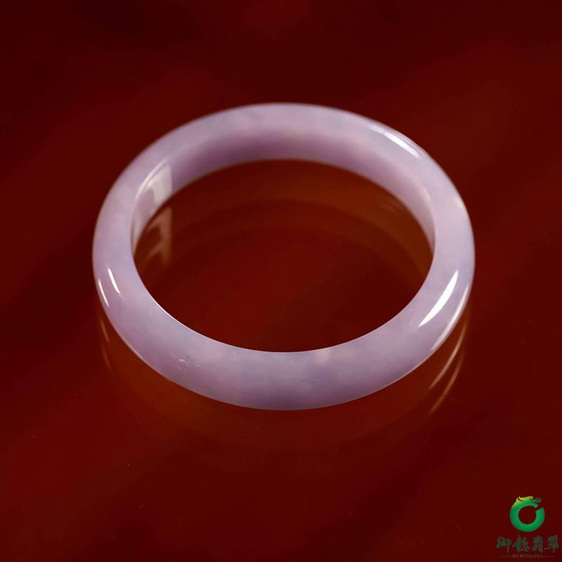 缅甸天然A货翡翠糯冰种紫罗兰内径54mm 44.2克