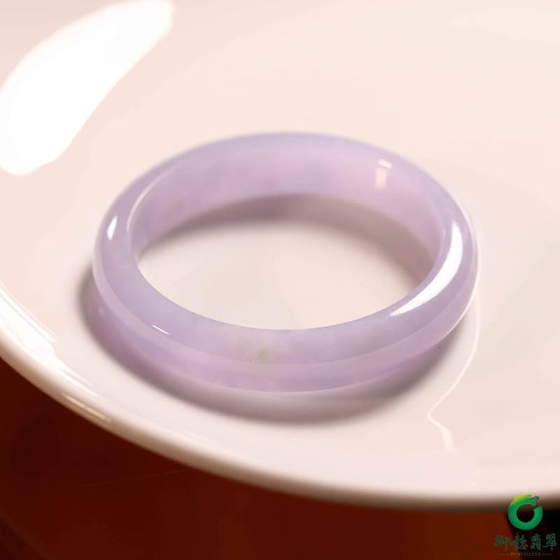 缅甸天然A货翡翠糯冰种紫罗兰内径54mm 44.2克