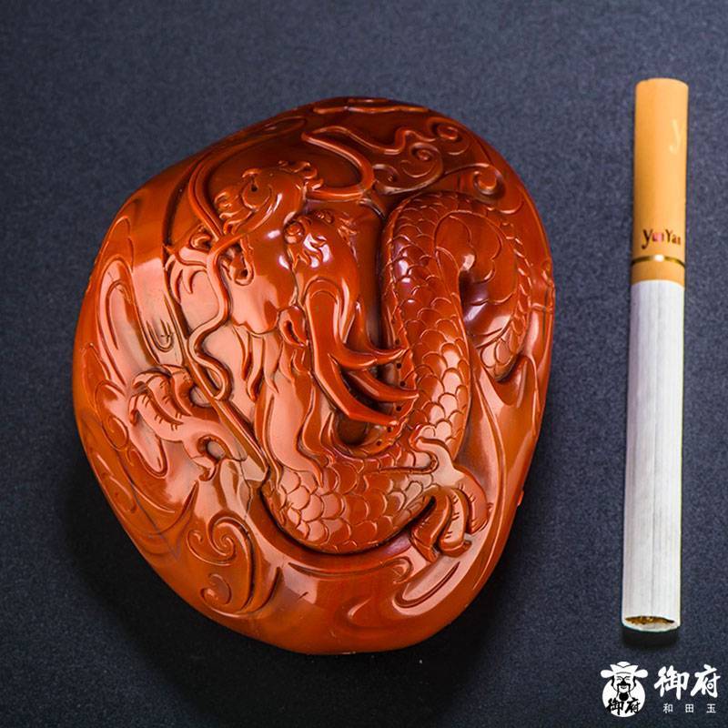 南红玛瑙摆件 龙行天下 400.8克
